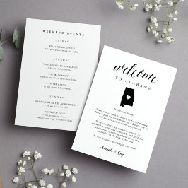 Alabama Wedding Welcome Letter & Tour