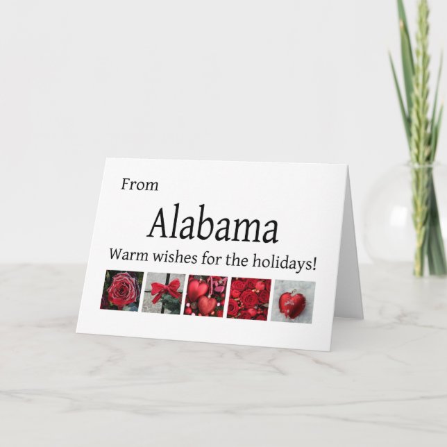 Alabama Weihnachtskarte, Staat spezifisch Feiertagskarte (Vorderseite)