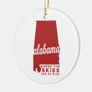 Alabama  , wo die Himmel sind, also Hochrot des Keramik Ornament