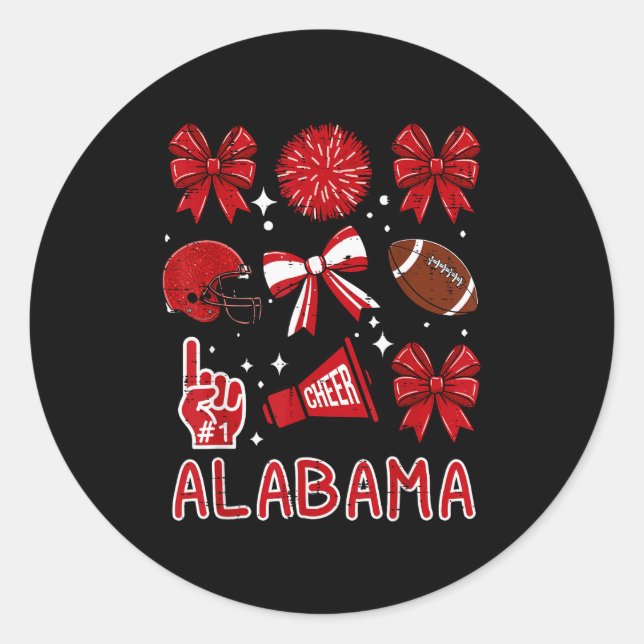 Alabama Women Kids Boys Girls Youth Teen Men  Runder Aufkleber (Vorderseite)