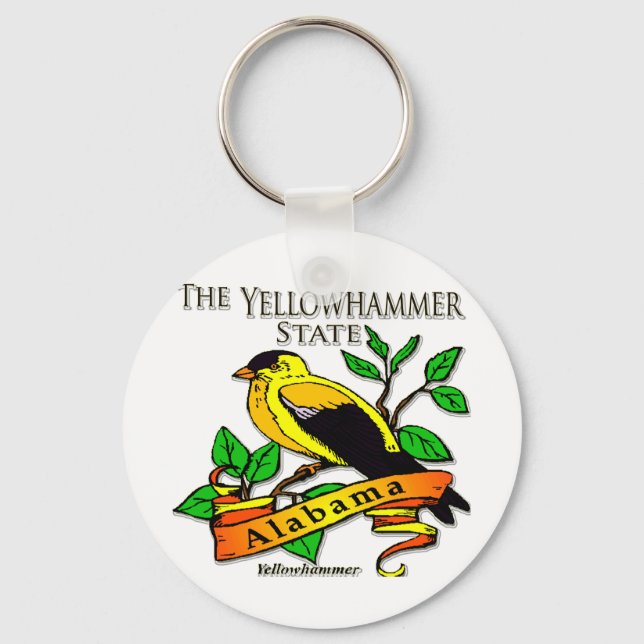 Alabama Yellowhammer Bird Schlüsselanhänger (Front)