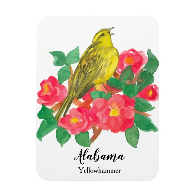 Alabama Yellowhammer Staat Bird Magnet (Vertikal)
