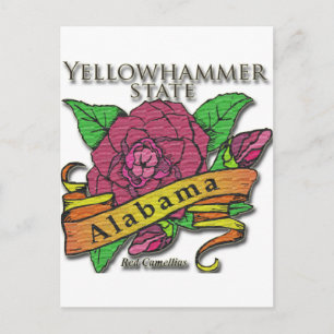 Alabama Yellowhammer Staat Camellias Postkarte
