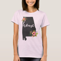 Alabama Zuhause Chalkboard Watercolor Blume Staate