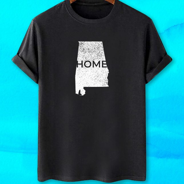 Alabama Zuhause Map T-Shirt (Von Creator hochgeladen)