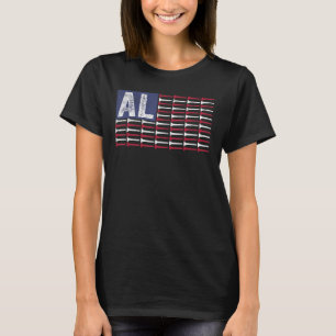 Alabama Zuhause Staat Al American Flag Patriotic G T-Shirt