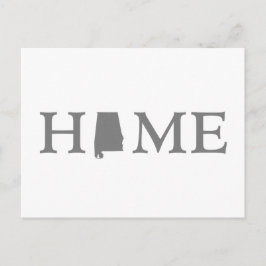 Alabama Zuhause Staat Shaped Letter Gray Alabaman Postkarte