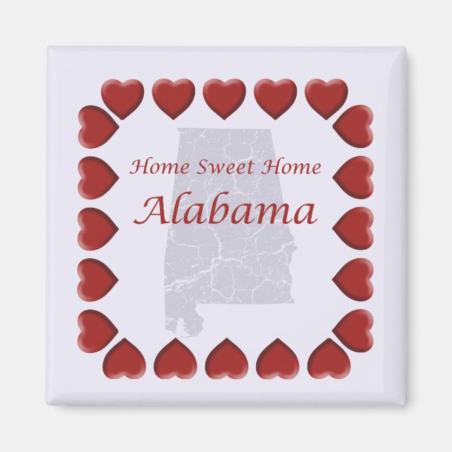 Alabama Zuhause Sweet Zuhause Magnet (Vorne)