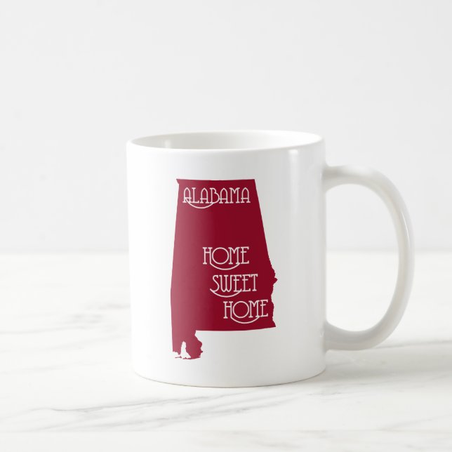 Alabama Zuhause Sweet Zuhause von US Custom Ink Kaffeetasse (Rechts)