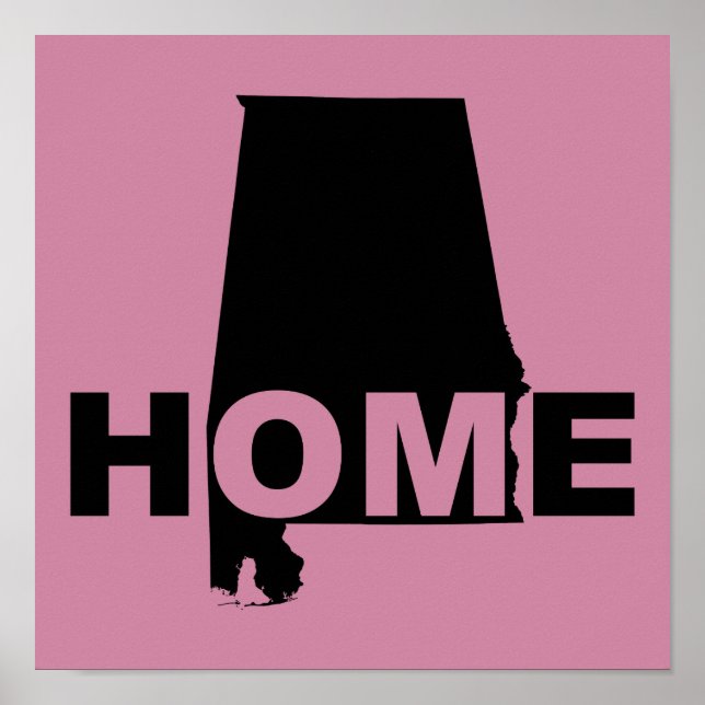 Alabama Zuhause weg vom Staat-Poster-Zeichen Poster (Vorne)