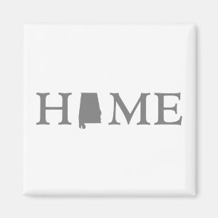 Alabama Zuhause Word Staat Silhouette Magnet