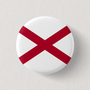Alabamian Flag, Flagge Alabamas Button