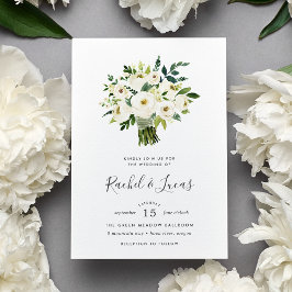 Alabaster Bouquet Wedding Einladung