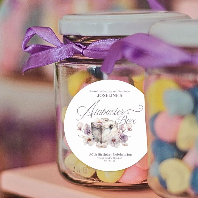 Alabaster Box Birthday Runder Aufkleber (Von Creator hochgeladen)