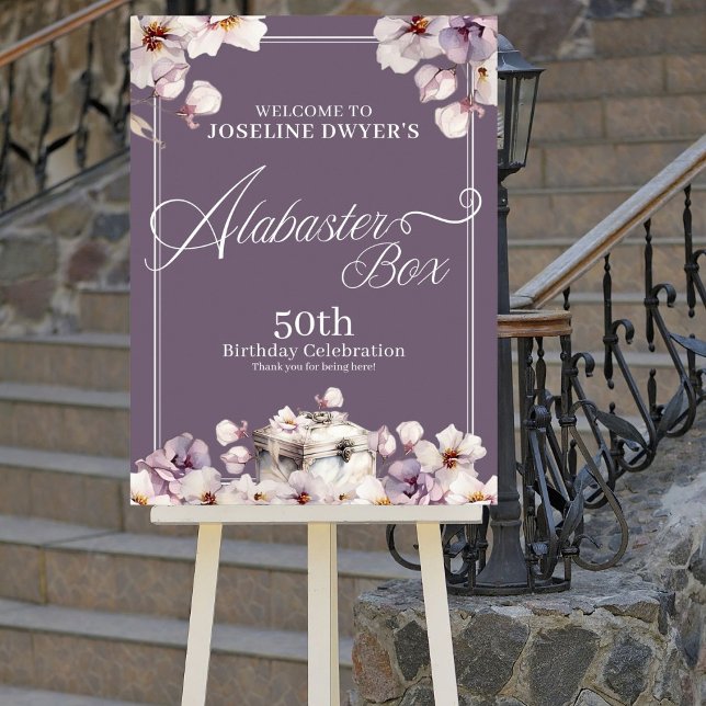 Alabaster Box Birthday Welcome Sign Poster (Von Creator hochgeladen)
