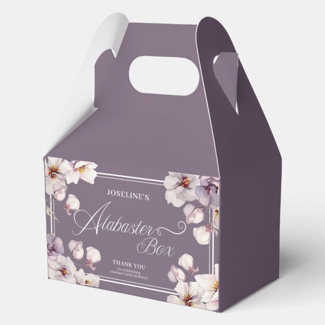 Alabaster Box Lila Birthday Favor Box Geschenkschachtel (Vorderseite)