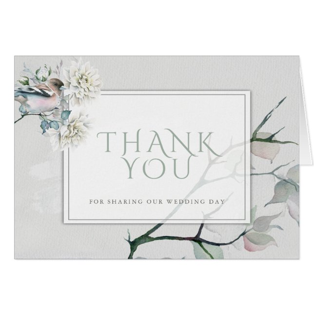 Alabaster Dahlia Woodsy Rustikale Wasserfarbe (Vorderseite (Horizontal))