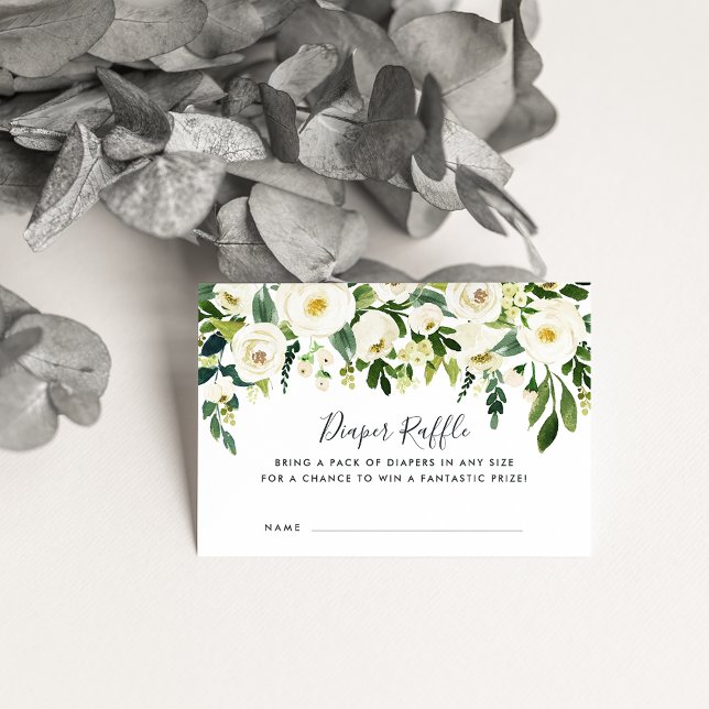 Alabaster Floral Baby Duschkabine Windelwaschkarte Begleitkarte (Von Creator hochgeladen)