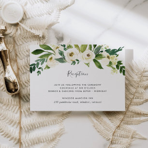 Alabaster Floral Empfang Card Begleitkarte