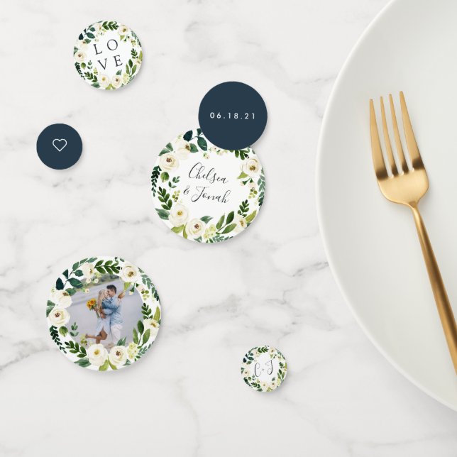 Alabaster Floral Wedding Konfetti (Gruppe)