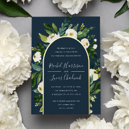 Alabaster | Hochzeit von Grün und Weiß Folieneinladung