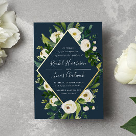Alabaster | Hochzeitsarbeiten mit grünen und weiße Folieneinladung