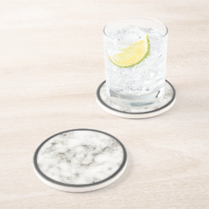 Alabaster-Obsidian-Zinn-Kantemarmor-Untersetzer Sandstein Untersetzer