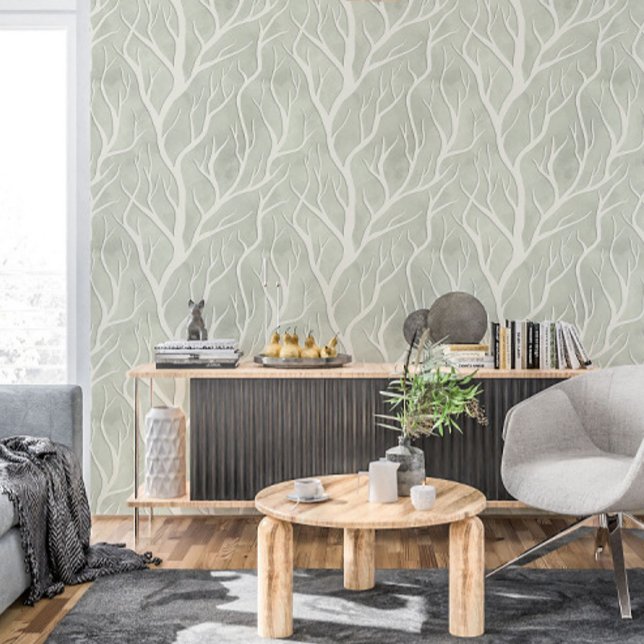 Alabaster Sage Tree Branches Tapete (Von Creator hochgeladen)