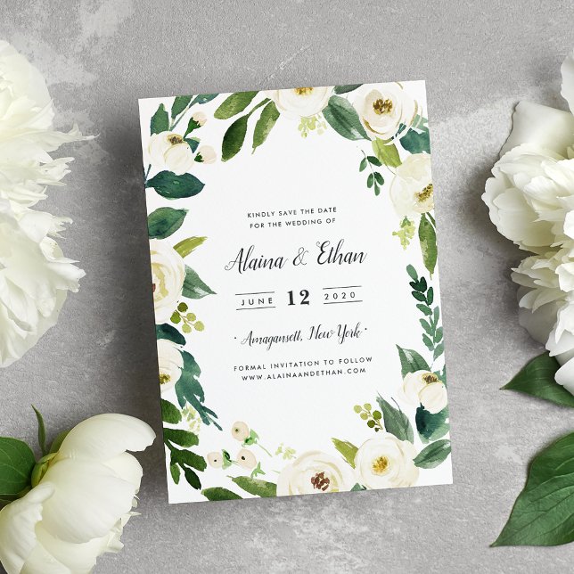 Alabaster Save the Date Card (Von Creator hochgeladen)