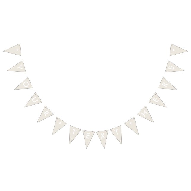 Alabaster Solid Color Anpassen Wimpelkette (Alle)