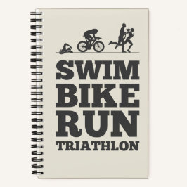Alabaster ・ Swim Bike Run Triathlon Motivation Notizbuch
