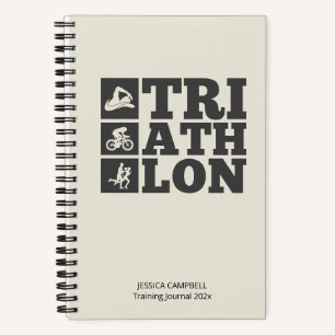 Alabaster ・ Triathlon Training Log & Motivation Notizbuch
