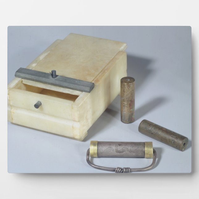 Alabaster- und Bronze- und Silberzylinder, Siegel Fotoplatte (Vorderseite)