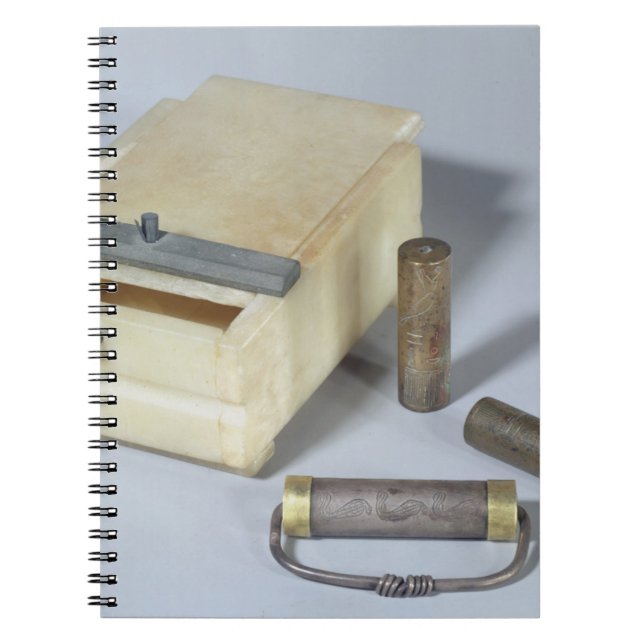 Alabasterkasten- und -bronze- und notizblock (Vorderseite)