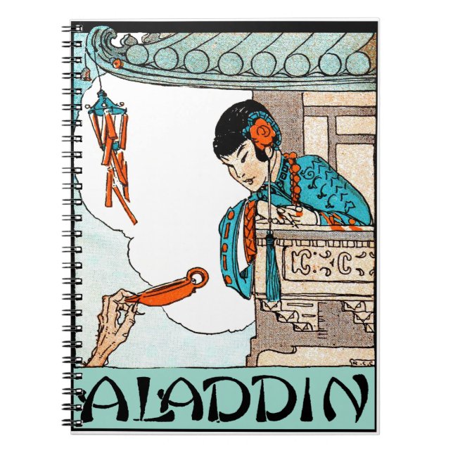 Aladdin Chinese Vintag Magic Lantern Notizblock (Vorderseite)