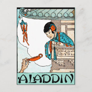 Aladdin Chinese Vintag Magic Lantern Postkarte