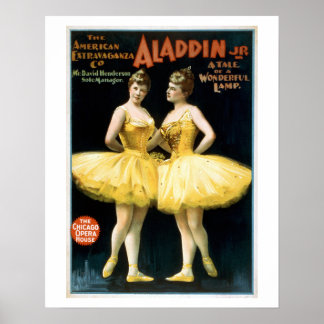 Aladdin Jr Vintag Theater Poster