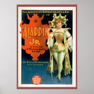 Aladdin Jr-Vintages Theater-Plakat Poster