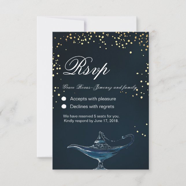 ALADDIN RSVP CARD (Vorderseite)