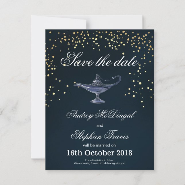 ALADDIN SAVE THE DATE CARD (Vorderseite)