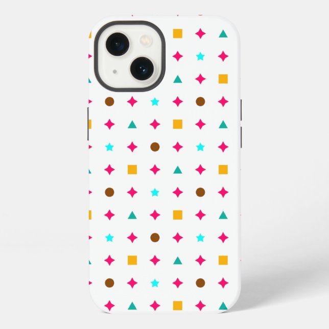Alaia Multicolor Form Pattern iPhone Hülle (Rückseite)
