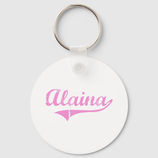Alaina Classic Style Name Schlüsselanhänger (Vorderseite)