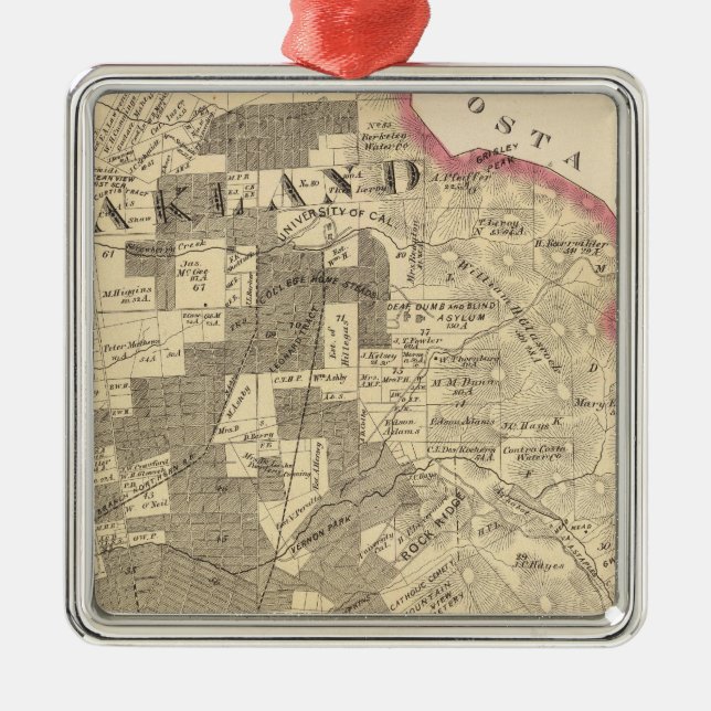 Alameda Co 1 Silbernes Ornament (Vorne)