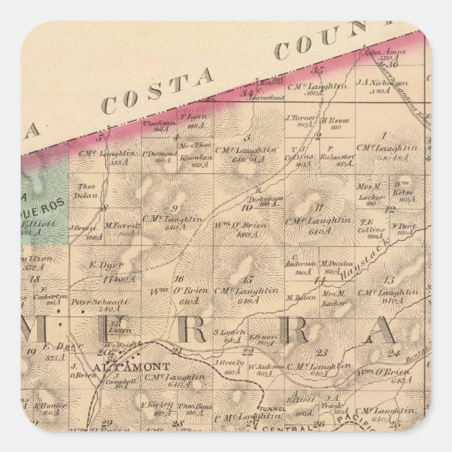 Alameda Co 8 Quadratischer Aufkleber (Vorderseite)