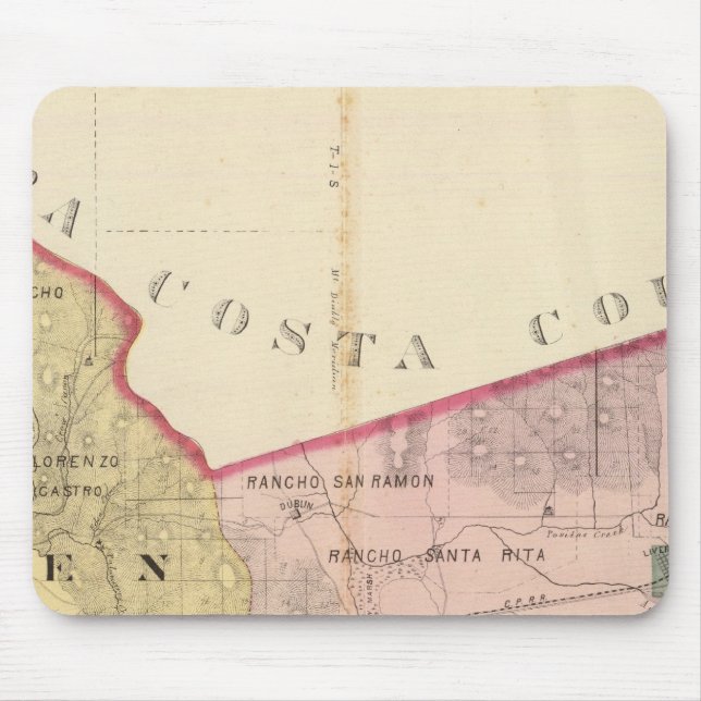 Alameda-Landkreis-Karte Mousepad (Vorne)