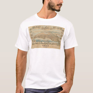 Alameda, panoramische Karte CA (0540A) T-Shirt