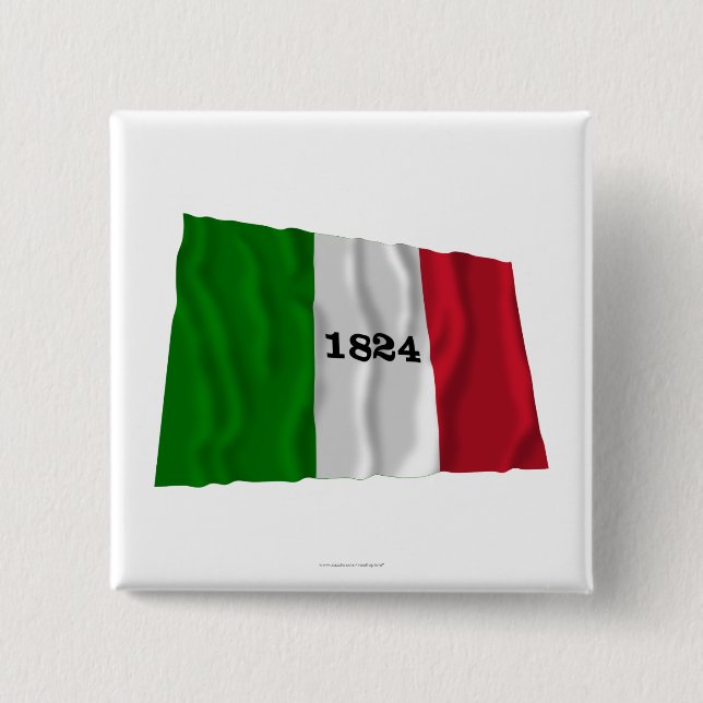 Alamo-Flagge Button (Vorderseite)