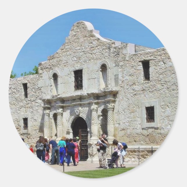 Alamo San Antonio Forts Texas Runder Aufkleber (Vorderseite)