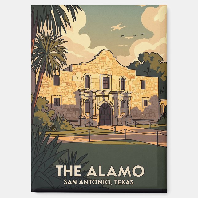 Alamo San Antonio Texas Travel Magnet (Vorderseite)
