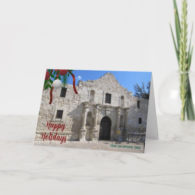 Alamo San Antonio Texas Weihnachtskarte Ankündigung (Vorderseite)